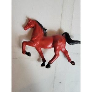 Vintage Imperial 1970s Plastic Toy‎ Horse 1975 VTG Hong Kong Red
